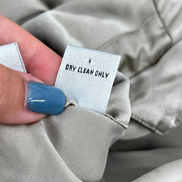 Chico’s Beige Silk Double Breasted Jacket Chico's Size 2 US Size Large EUC - Picture 3 of 5